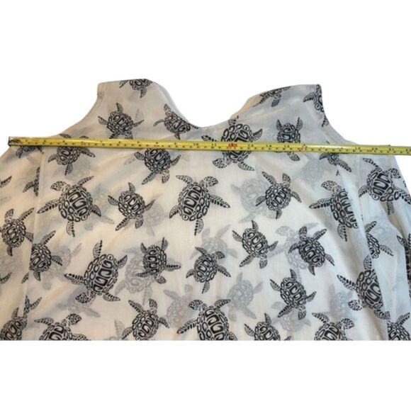 India Boutique Swing Dress One Size Turtle Print Boho Beachwear Festival - Picture 4 of 9